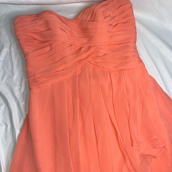 Strapless pink/coral size 2 dress - Picture 1 of 6